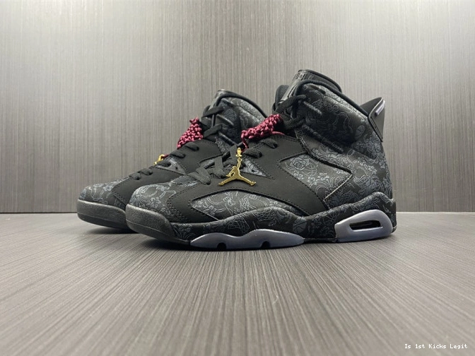 (W) Jordan Black Retro Triple 6 SD DB9818-001 0603
